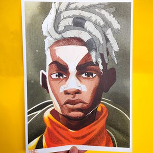 Ekko Risograph Print - Arcane Season 1, League of Legends