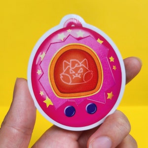 Tamagotchi 'Turning Red' Die Cut Sticker