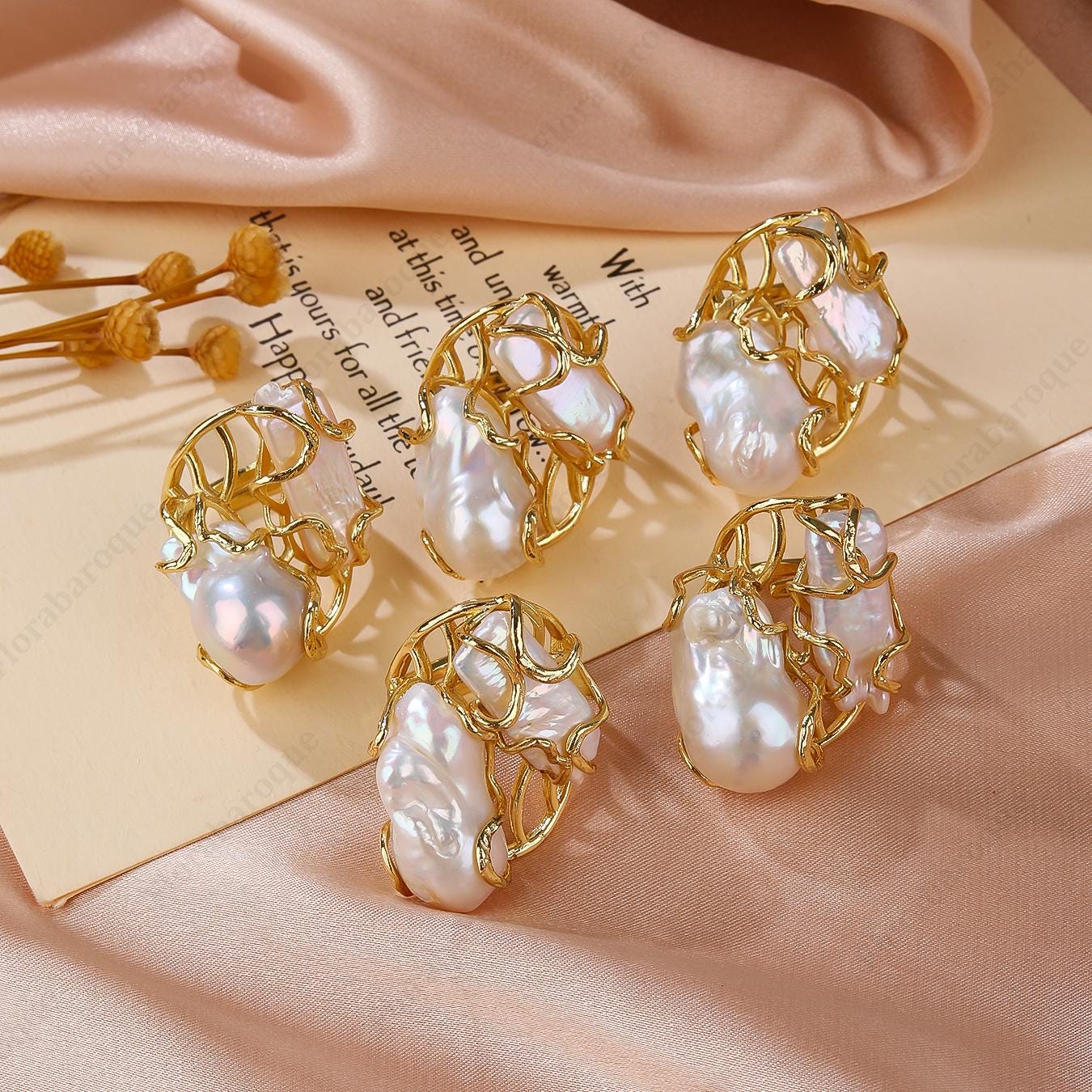 本真珠 エレガントリング エレガント ぴ*の様 本真珠 淡水真珠