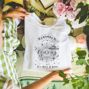 Vintage Caraval Fantasy Book Series Sweatshirt - Bookish Merch for Booktok - Remember It's Only a Game | Mothers Day Booktok Lover Gift Box image 2