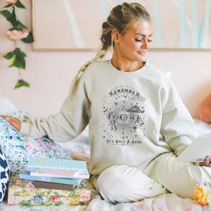 Vintage Caraval Fantasy Book Series Sweatshirt - Bookish Merch for Booktok - Remember It's Only a Game | Mothers Day Booktok Lover Gift Box image 4