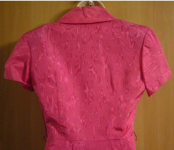 Vintage 1950s Pink Taffeta Hostess PARTY DRESS - image 5