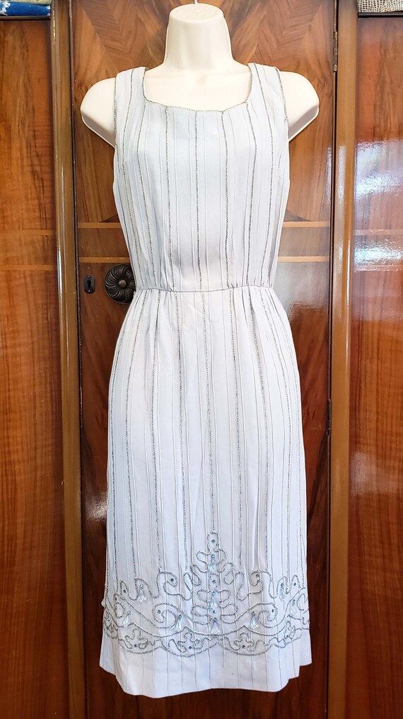 60s Carlye Mod Beaded Shift Dress, Vintage, Retro