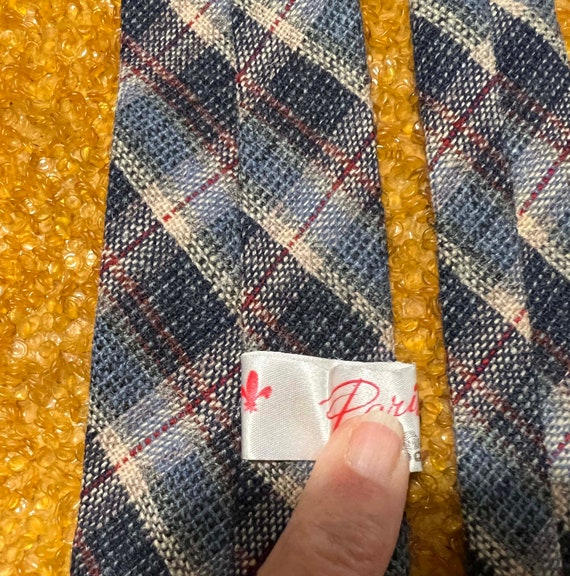 Plaid Wool Mens Tie, Necktie, Parsian, N.E., Vint… - image 10
