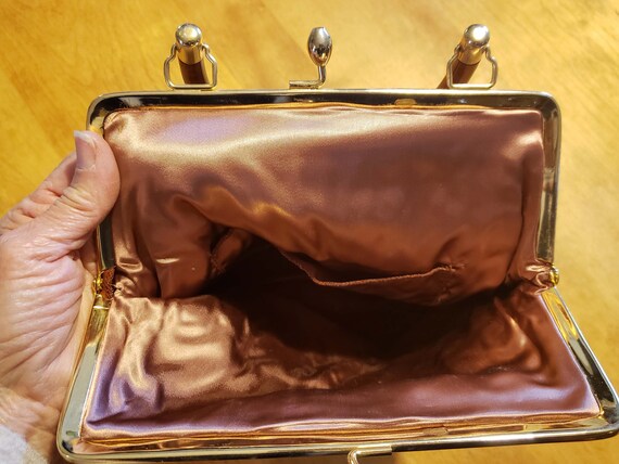 1940s-1950s Gold Beaded Handbag, Purse, Retro, Vi… - image 4