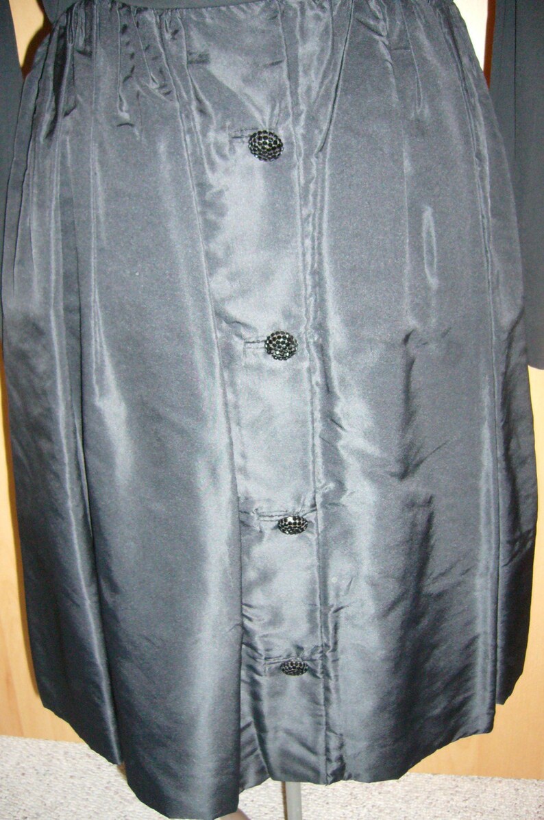 Fabuluous 50's-60s Black Cocktail Dress MAD MEN STYLE, Sz 34-36 image 5