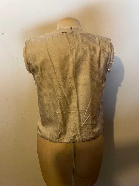 Vintage Silk Patchwork Vest, Reversible, Small/Me… - image 6