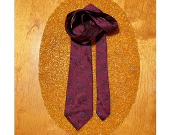 Silk Mens Tie, Necktie, Carnaval De Venise, Vintage Italian, Retro Car