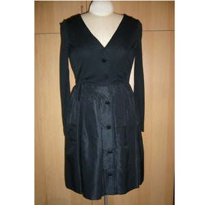 Fabuluous 50's-60s Black Cocktail Dress MAD MEN STYLE, Sz 34-36 image 1