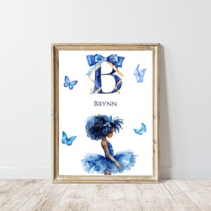 Art mural personnalisé pour filles, décoration personnalisée pour chambre de bébé, art mural pour chambre de ballet, décoration murale personnalisée pour fille, chambre de fille style coquette, décoration de fille
