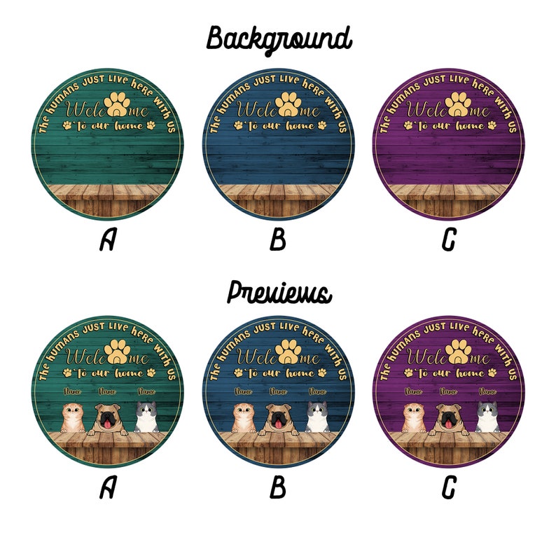 Personalized Dog Cat Door Sign to Our Home Door Etsy