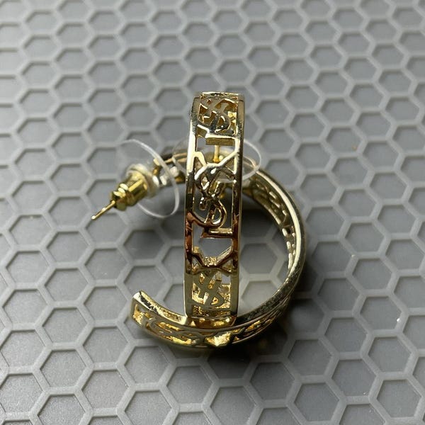Ausgezeichnete Gold Yves Saint Laurent Gold Ohrringe Vintage Geschenk für sie seltener Schmuck
