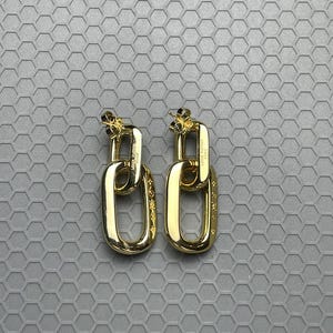 Excellent Gold Louis Vuitton Gold Earrings Vintage Gift For Her Rare Jewelry