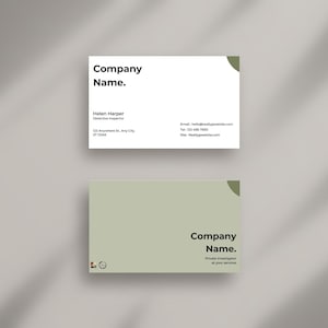 Bearbeitbare Visitenkartenvorlage, Canva DIY-Vorlage, einfache Visitenkarte, Telefonkartenvorlage, sofortiger Download, Info Business Vorlage