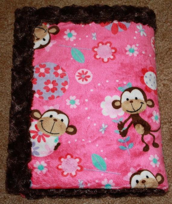 Multi-Purpose Blanket Minky Blanket Monkey Print 