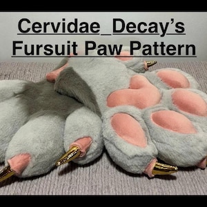Fursuit Puffy Paws Digital Template/Instructions