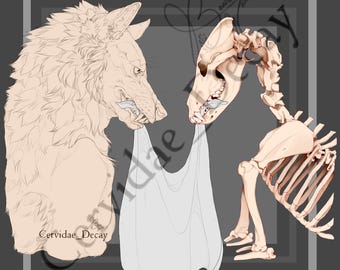 Animal / Furry Pride Flag Lineart Base Pack (Canine and Skulldog Version)