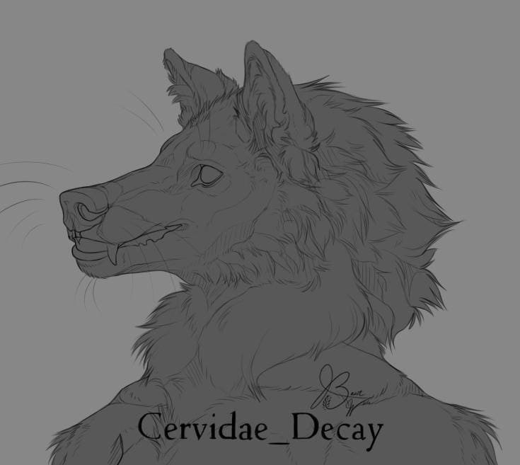 3908 Female Anthro Wolf Lineart By Kylomutt On Deviantart 3968x5953