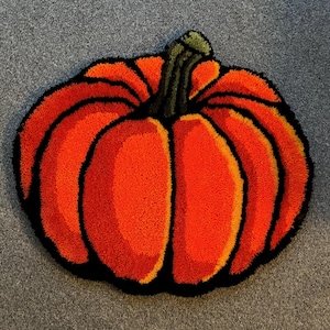 Orange Pumpkin Tufted Rug