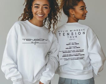 Adult Unisex Kylie Minogue Tension 2025 Australian Tour Concert Two Sided Tshirt Tee Jumper