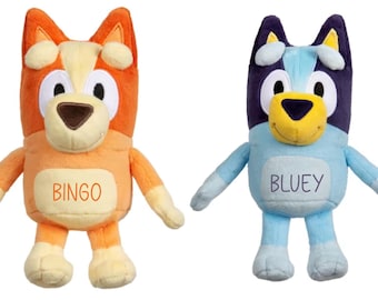 Personalised Bluey or Bingo 18cm Plush Toy