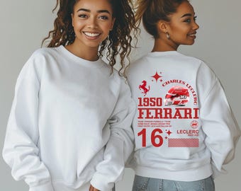 Adult Unisex Ferrari Formula One F1 Leclerc Tshirt Tee Jumper