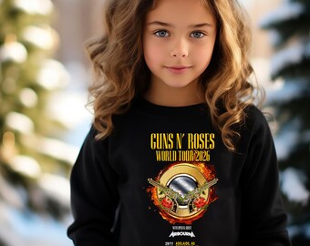 Toddler Kids Guns N Roses World Tour Australian Dates One Sided Tshirt Tee Jumper