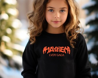 Toddler Kids Custom Lady Gaga Mayhem Ball Australian Tour One Sided Tshirt Tee Jumper