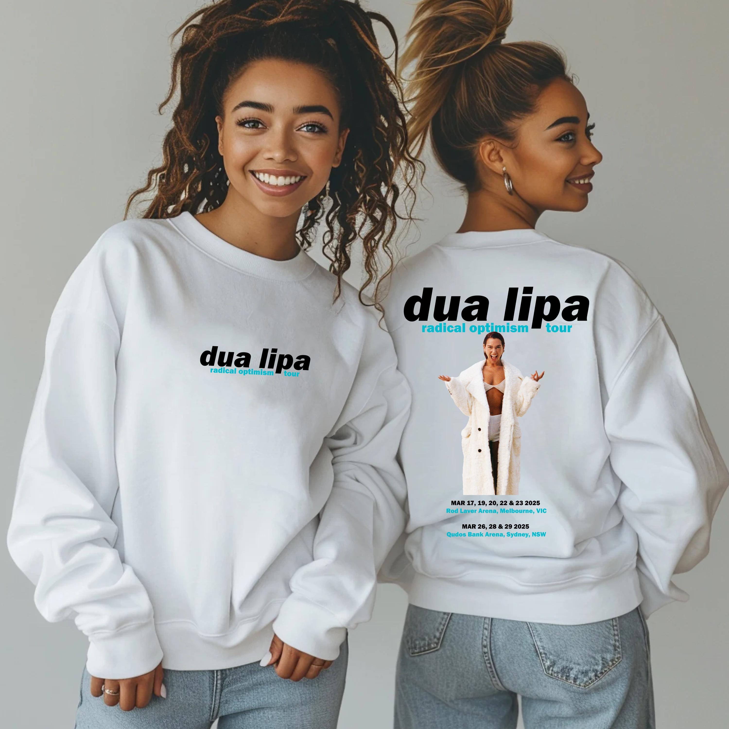Adult Unisex Dua Lipa Radical Optimism Tour Two Sided Tshirt