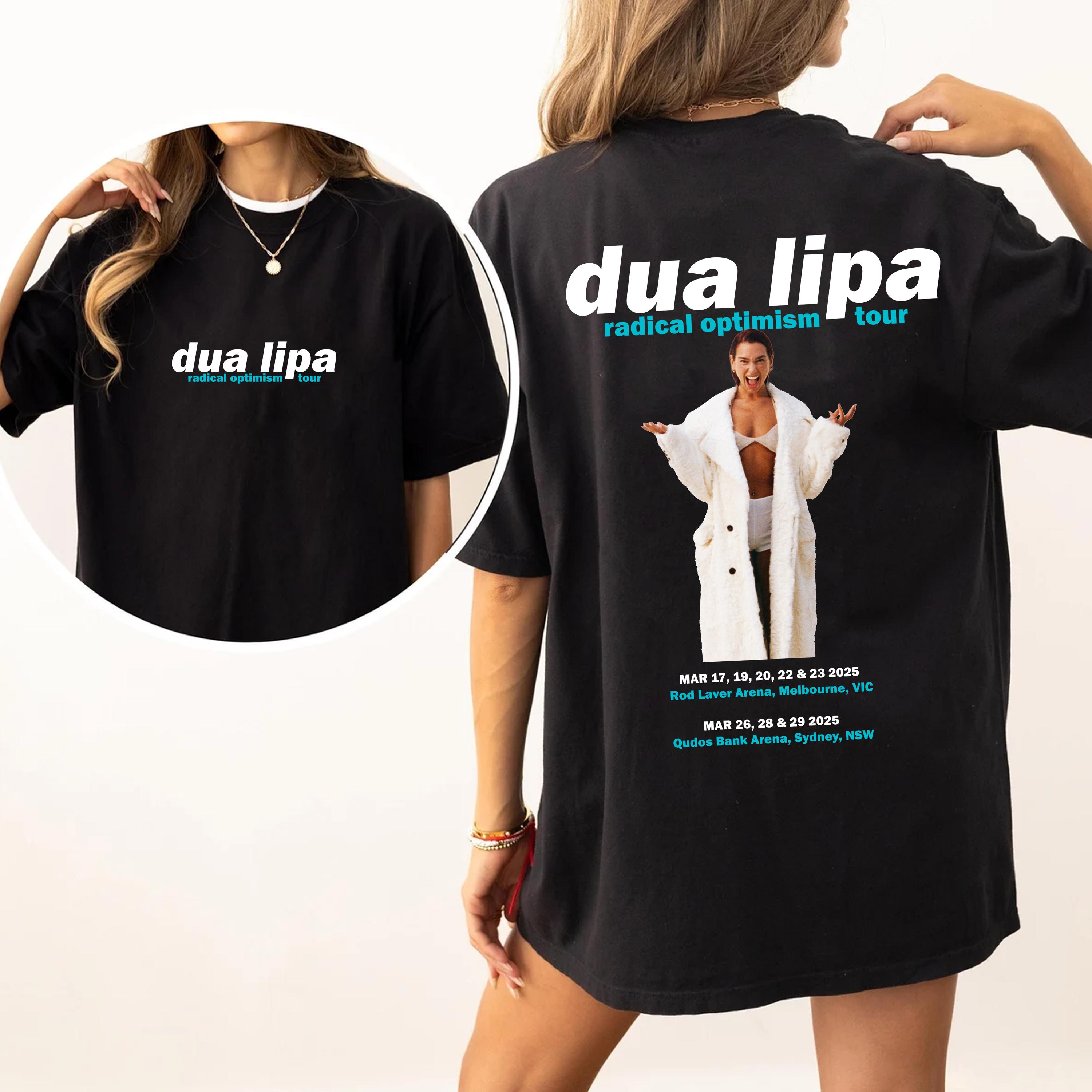 Adult Unisex Dua Lipa Radical Optimism Tour Two Sided Tshirt