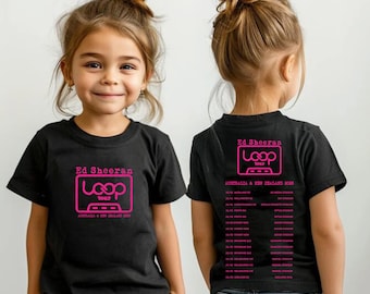 Toddler Kids Ed Sheeran Loop Tour Australia New Zealand Two Sided Tshirt Tee Jumper