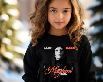Toddler Kids Custom Lady Gaga Mayhem Ball Australian Tour With Dates One Sided Tshirt Tee Jumper