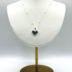 Beau collier pendentif coeur en argent sterling 925 femmes filles bijoux cadeau