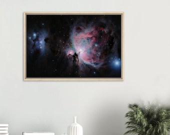 Impresión en lienzo enmarcada de la Nebulosa de Orión