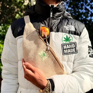 Handmade Hemp Fanny Pack: Eco-Friendly Crossbody Waist Bag