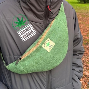 Handmade Hemp Fanny Pack: Eco-Friendly Crossbody Waist Bag