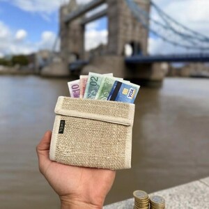 Portafoglio Uomo Artigianale In Canapa Himalayana - Stile Boho Bifold