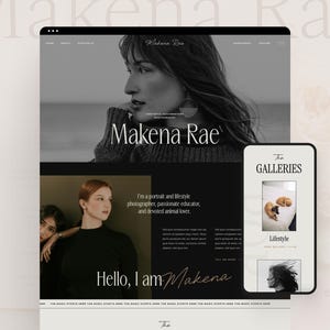 Showit Website Template for Photographers, Photographer website template, Photography Website, Showit Website Design, Modern Website