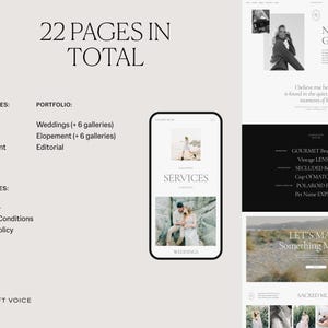 Elegant Squarespace Photographer Portfolio Template with Wedding Galleries for Professional Websites image 3