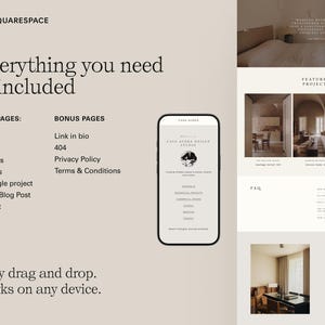 Modern Squarespace Portfolio Website Template: Architects & Designers Minimalist 7.1 Theme image 4