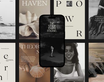 Wellness & Yoga Coach Instagram Templates: Editable Canva Social Media Designs for Health Coaches (PDF)