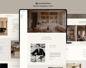 Modern Squarespace Portfolio Website Template: Architects & Designers Minimalist 7.1 Theme