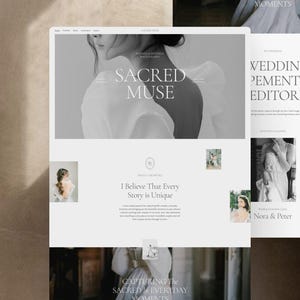 Elegantes Squarespace Fotografen Portfolio Template mit Hochzeitsgalerien für Professionelle Webseiten