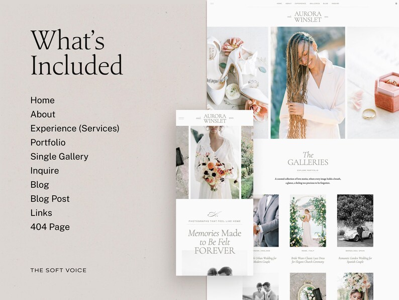 Elegant Showit Website Template: Photography & Wedding Planner Portfolio image 4