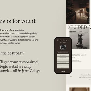 Professional Custom Website Design: 7-Day Showit or Squarespace Template Launch for Photographers image 3