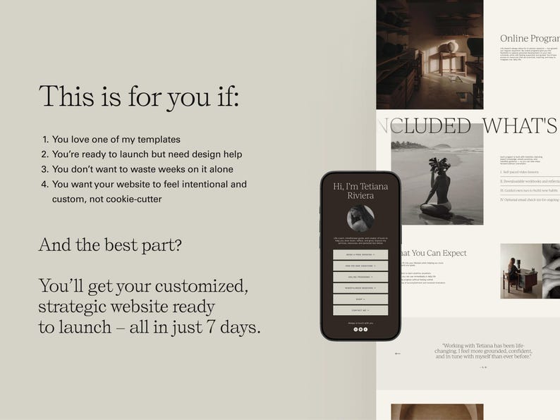 Professional Custom Website Design: 7-Day Showit or Squarespace Template Launch for Photographers image 3