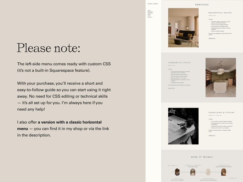 Modern Squarespace Portfolio Website Template: Architects & Designers Minimalist 7.1 Theme image 7