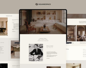 Minimal Squarespace Website Template | 7.1 Portfolio Theme for Architects + Creatives