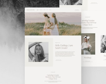 Photographer Squarespace Template: Portfolio Website Design (21 Pages)