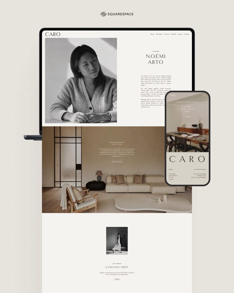 Interior Designer Squarespace Template, Architecture & Creative Studio ...